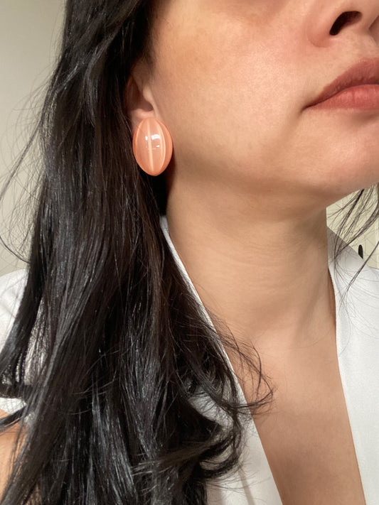 Salmon bacelet and earrings | Resin